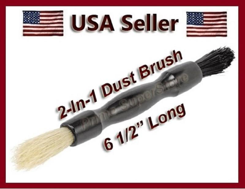  2-in-1 black dust brush for car truck rv vent  detailing & cleaning duster tool