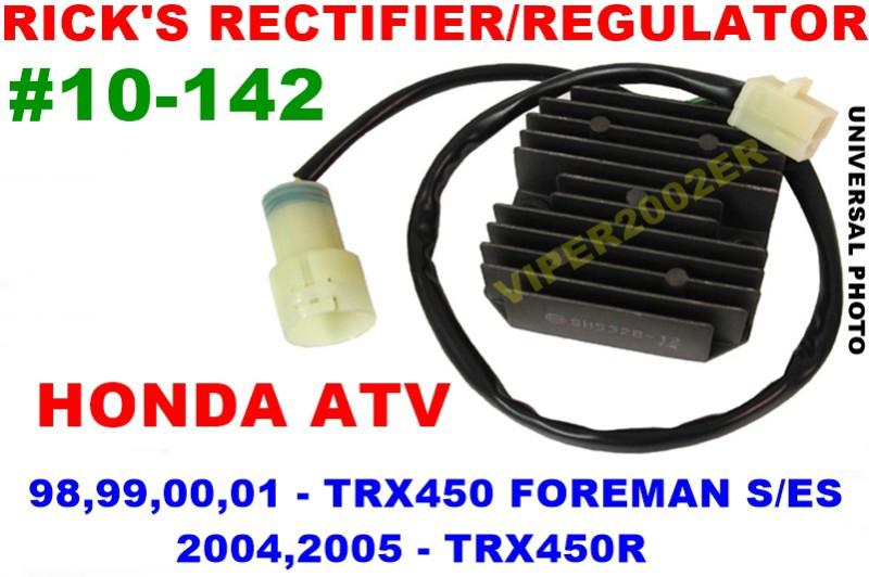 Rick's rectifier regulator honda 98-01 trx450 foreman & 04-05 trx450r #10-142