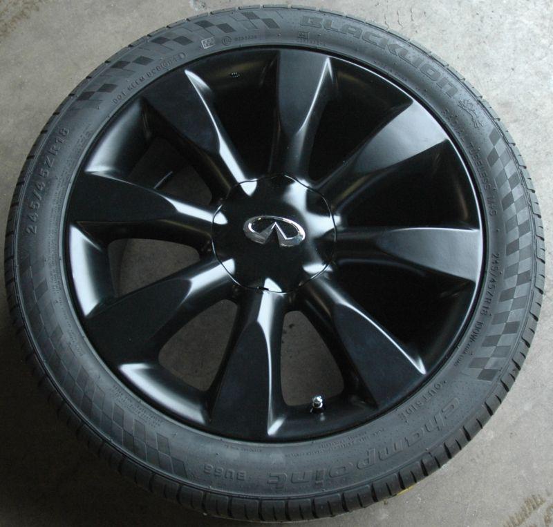 Infiniti m35 / m45 18 inch black wheels with new tires m 35 45 q45 18"