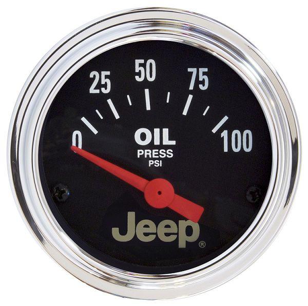 Auto meter 880240 jeep licensed 2 1/16" oil pressure gauge 0-100 psi