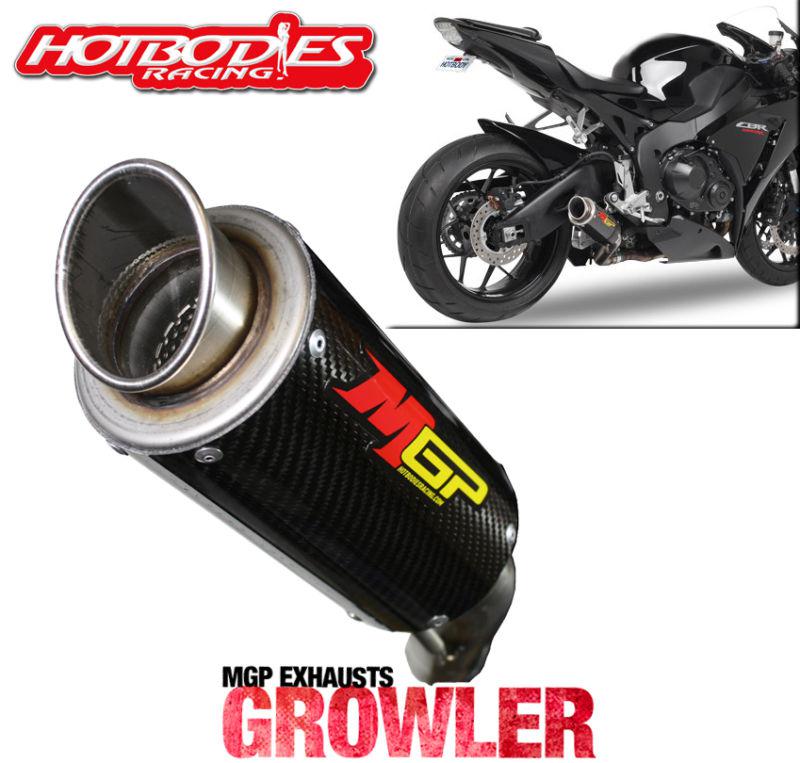 Hotbodies honda cbr1000rr 08-13 mgp growler slip-on exhaust carbon fiber can