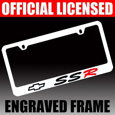Chevy *ssr* chrome license plate frame tag holder