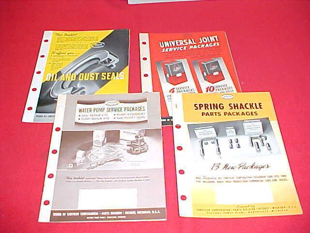 1938 1939 1940 chrysler plymouth dodge nos parts manual book 38 39 40 lot of 4