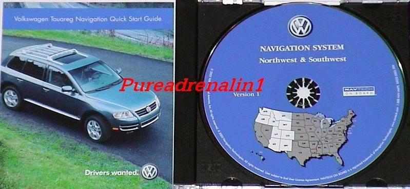 2004 vw volkswagen touareg navigation map cd 2 nw sw wa or id mt wy ut co az nm 