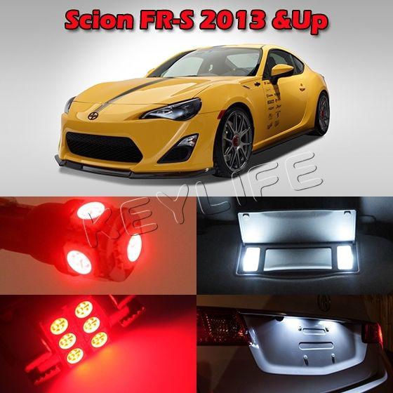 8 bright red interior led light bulb package kit for scion fr-s w/gift tool