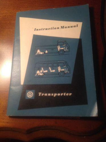 1961 volkswagon transporter instruction manual