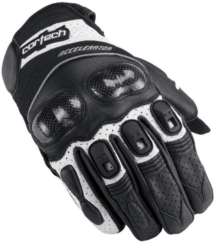 Cortech accelerator 3 white small perforated leather motorcycle riding gloves