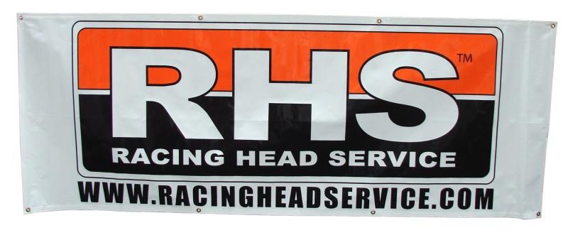 Brand new racing head service rhs 3' x 8' garage race track trailer banner #408