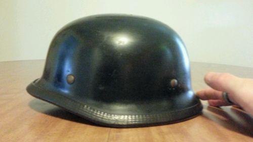 Vintage german bobber chopper helmet flat black