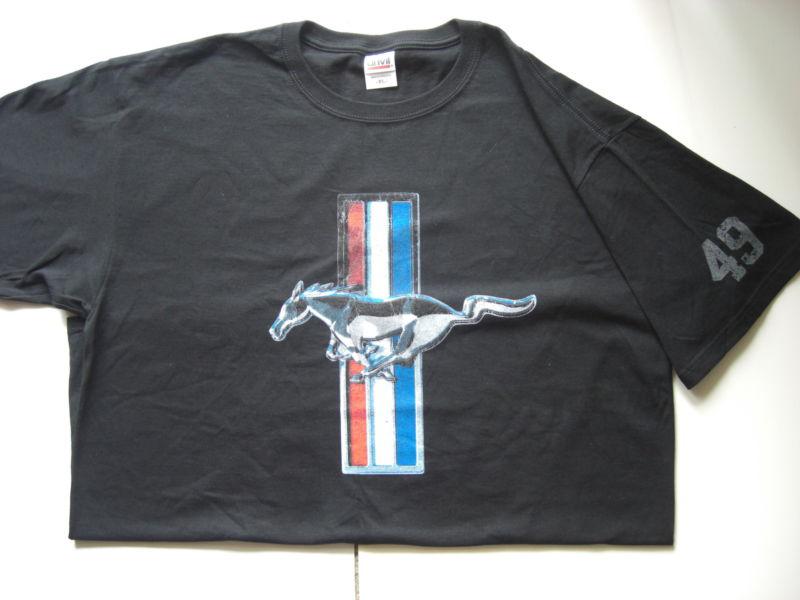 2014 ford mustang 49th anniv. logo t-shirt, x-l, black