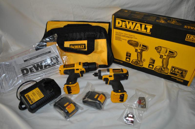 Dewalt drill/driver / impact driver kit -new dck211s2