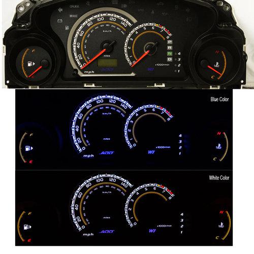 Add w1 gauge overlay for mitsubishi eclipse auto cluster gauge blue white