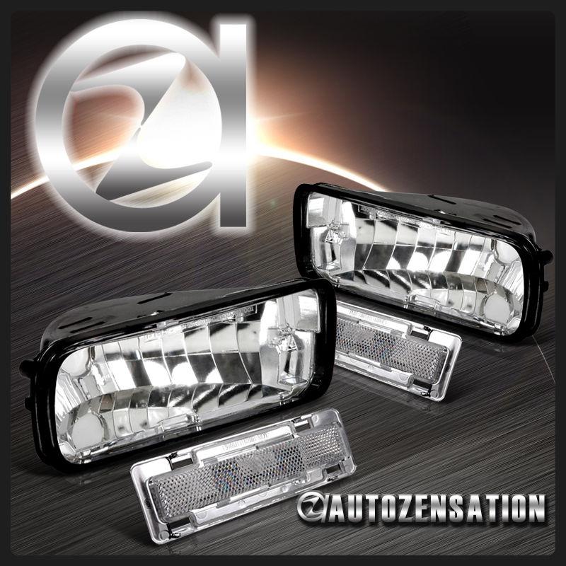 85-92 chevy camaro clear park bumper lights+fender side markers depo