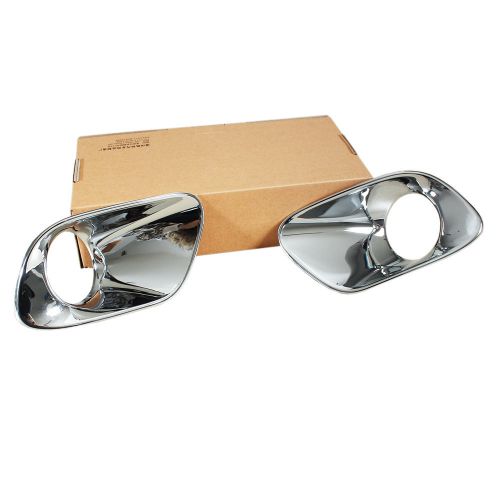 Chrome pair front fog lights lamp frame cover for jeep cherokee 2014 2015 2016