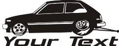 Toyota starlet drag racing rotor decal sticker nos