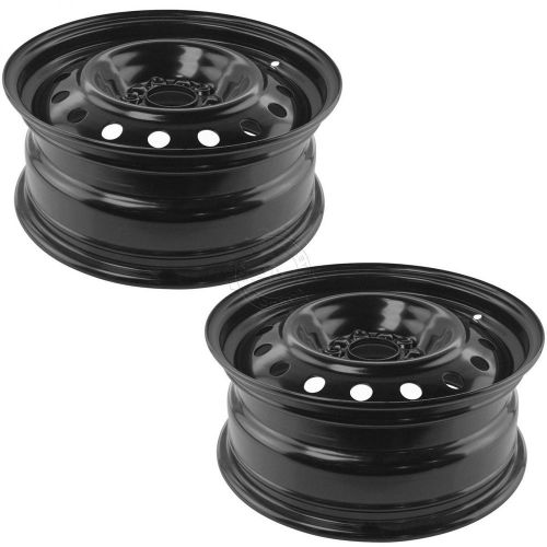 Steel wheel black 16 x 6.5 inch kit pair set of 2 for chevy hhr malibu new