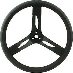 Quickcar 68-003 black 15 inch steel steering wheel imca circle track