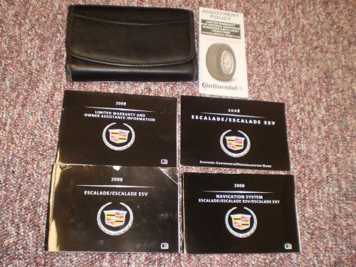 2008 cadillac escalade and esv suv owners manual books nav guide case all models