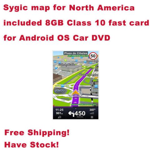 Sygic gps map for usa canada, included 8gb class 10 fast micro card, free ship