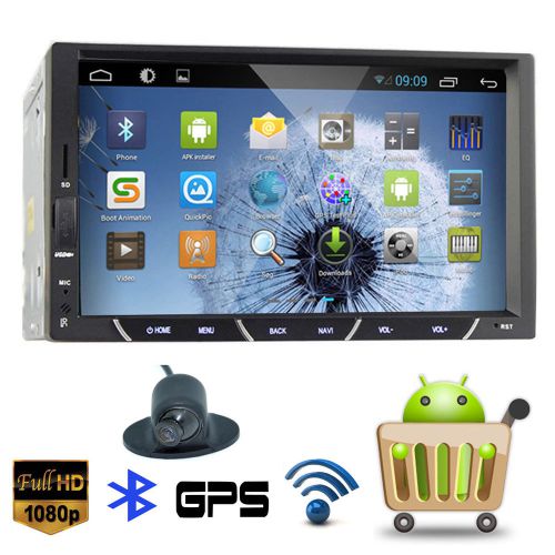 2din quad-core android 4.4 tablet car radio stereo 3g-wifi mirroring gps+camera