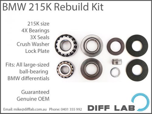 Bmw 215k 135i 235i 335i 435i m3 m4 differential diff rebuild bearings seals