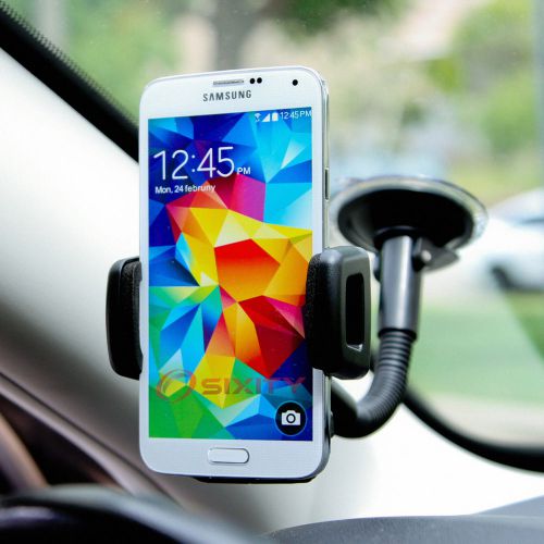 Windshield suction cup phone mount for samsung galaxy s3 s4 s5 s6 gooseneck  kw