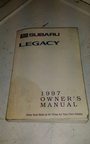 1997 97 subaru legacy owners manual booklet guide
