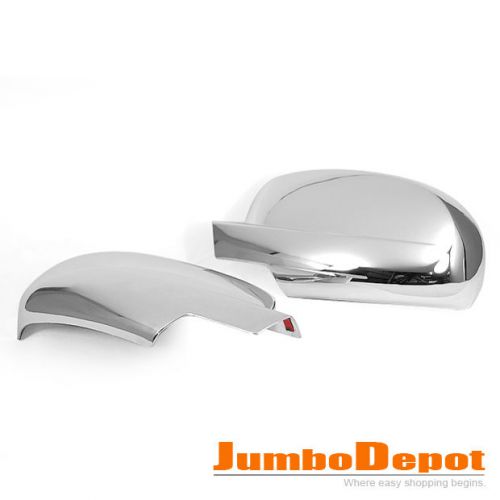Triple chrome side mirror cover trim for chevy silverado gmc sierra 2007-2013