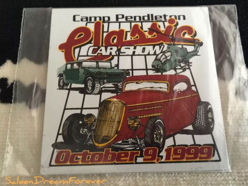 1999 cruisin marine base camp pendleton car show metal plaque ford gt chevy