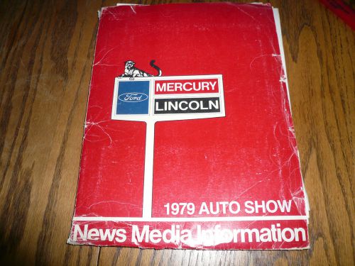1979 lincoln mercury passenger cars news media information package