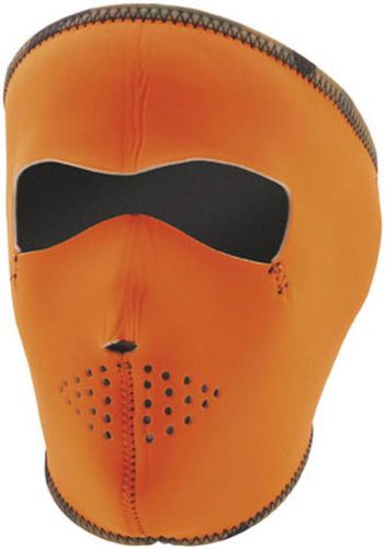 New zan headgear reversible adult neoprene full-mask,camo/hi-vis orange,one size