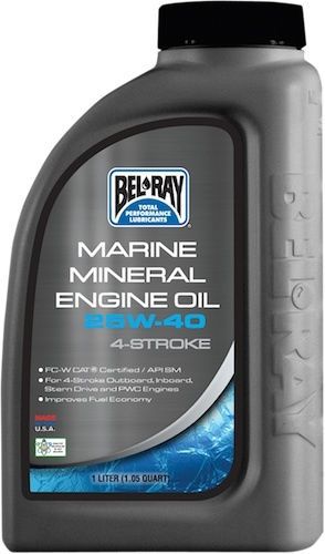 Bel-ray 1 liter marine 4-stroke mineral engine oil 25w-40 1l 99730-bt1