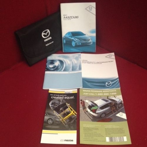2011 mazda 6 owners manual with warranty guide and quick start guide and case