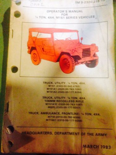 Jeep willys m151 manual