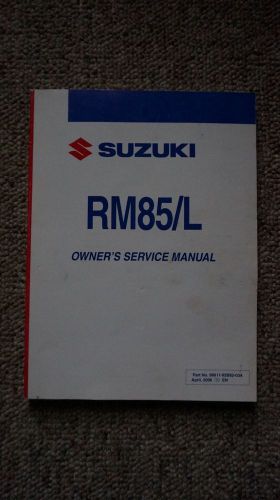 Rm85/l owner service manual