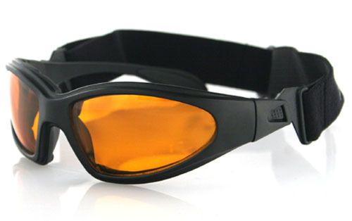 Gxr sunglass, black frame, anti-fog amber lenses