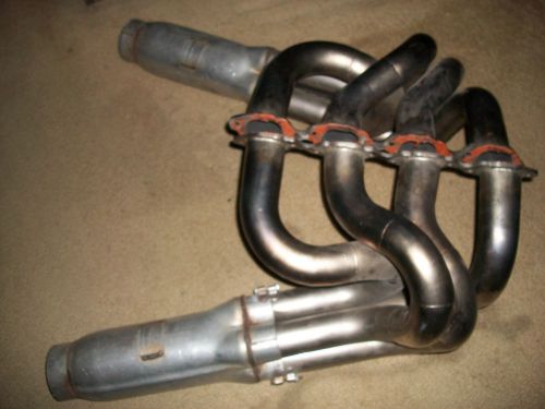 Big block chevy dragster dynomax headers collectors muffler race bbc down swept