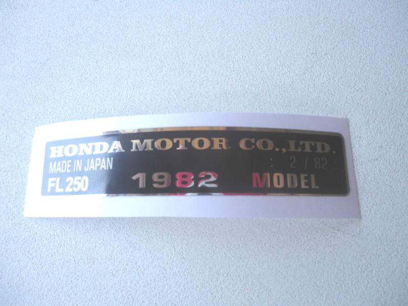 Honda odyssey fl250 fl 250 atv 1982 frame vinyl decal sticker