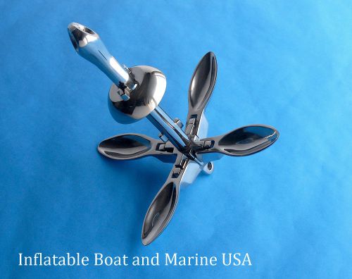 Boat anchor-folding grapnel type 3.35 lb / 1.5 kg - 316 marine stainless steel