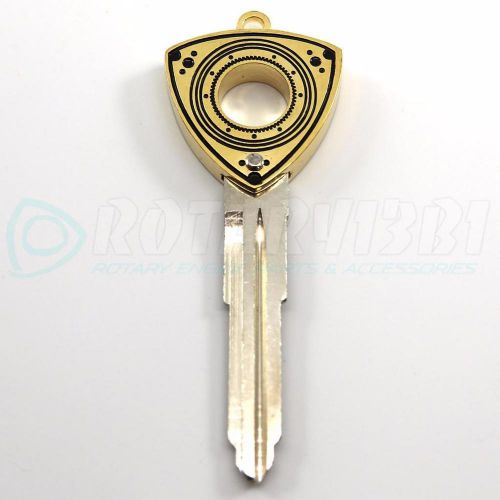Gold rotor key blank fits: 1993-2002 mazda rx-7 fd3s 3rd gen fd r1 r2 turbo