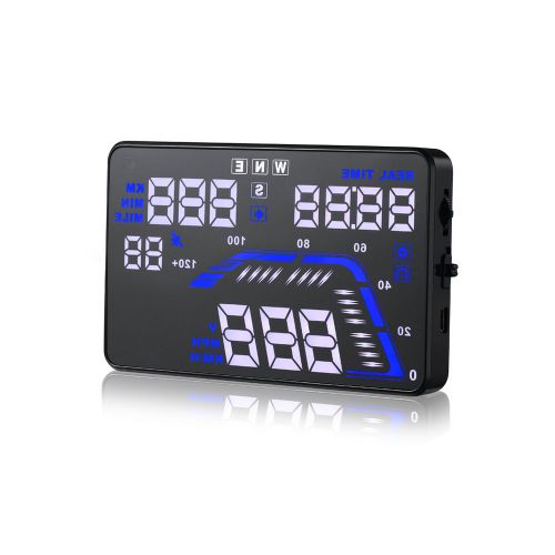 Q7 hud hd gps head up display overspeed reminding mph system speedometers 5.5&#034;