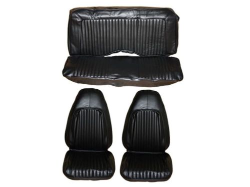 Pg classic 5502-buk-100 1972 e-body front and rear seat cover set (black)