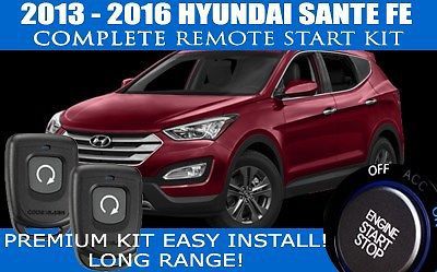 2013 - 2016 hyundai sante fe remote car starter - complete - easiest install!