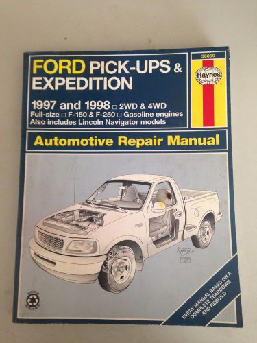 Haynes manual ford pick-ups &amp; expedition 1997 &amp; 1998
