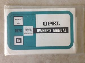 1976 opel owners manual