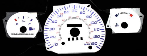 130mph indiglo white face euro reverse glow gauge for 95-98 ford contour
