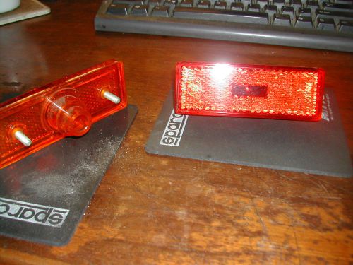 Fiat 131 pair red side marker lights oe nos