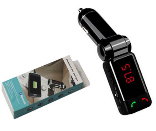 New lcd display bluetooth car kit mp3 fm transmitter sd usb charger