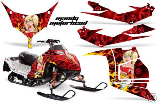 Amr racing decal kit polaris iq race snowmobile sled graphics wrap sticker n