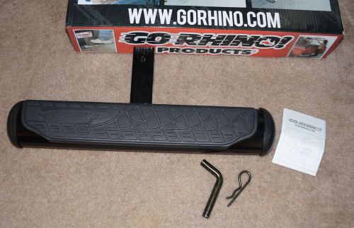 Go rhino! 460b black 4&#034; oval hitchstep for 2&#034; receivers